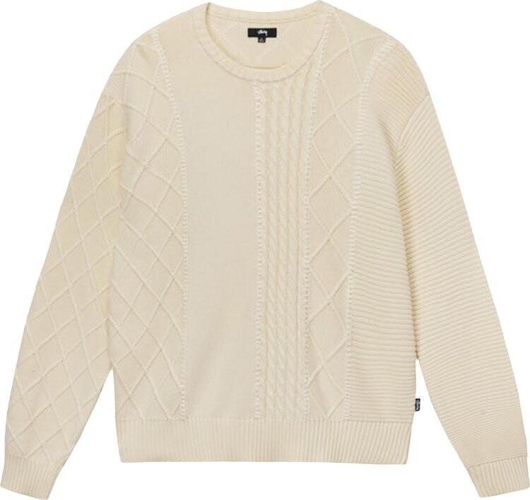 Свитер Stussy Patchwork Sweater 'Natural', кремовый 
Свитер Stussy Patchwork Sweater 'Natural', кремовый