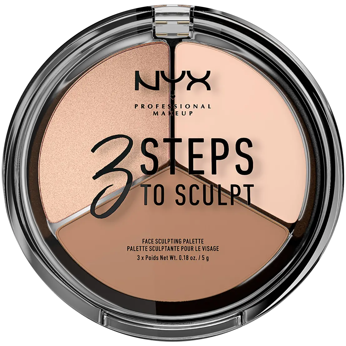Палетка для контуринга лица NYX Professional Makeup 3 Steps To Sculpt, fair 
Палетка для контуринга лица NYX Professional Makeup 3 Steps To Sculpt, fair