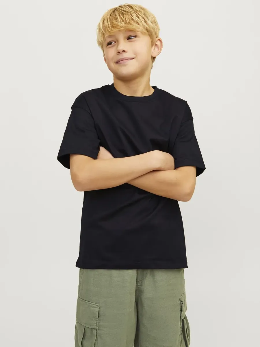 Рубашка с круглым вырезом для подростков Jack & Jones "JJEURBAN EDGE TEE SS O-NECK NOOS JNR" Jack & Jones Junior, черный