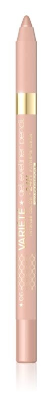 Водостойкая гелевая подводка для глаз Eveline Cosmetics Variété, оттенок 06 Champagne 1 szt.
Водостойкая гелевая подводка для глаз Eveline Cosmetics Variété, оттенок 06 Champagne 1 szt.