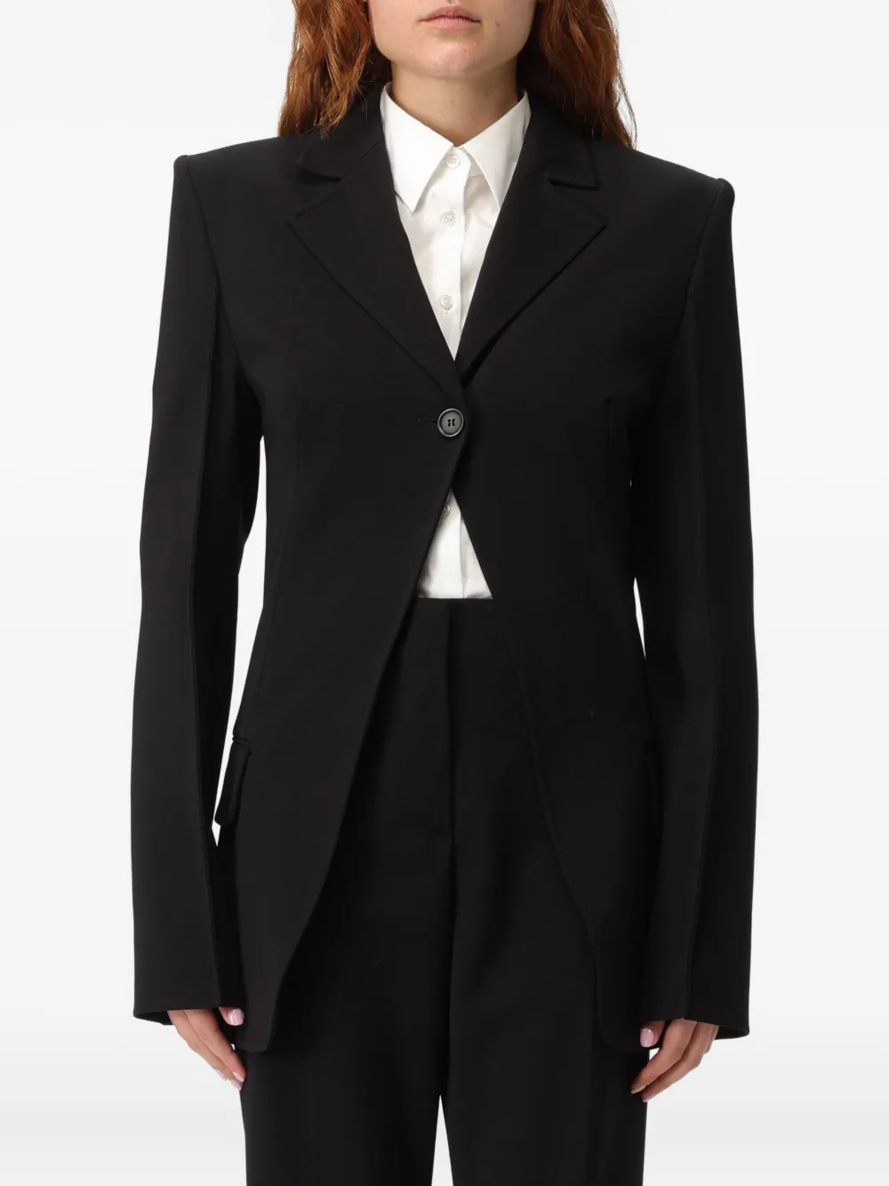 Однобортный пиджак Abilitata Sportmax, черный
Однобортный пиджак Abilitata Sportmax, черный
