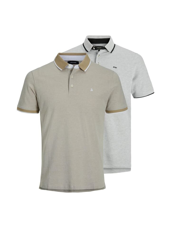 Поло Jack & Jones 2er Pack, цвет beige/grau 
Поло Jack & Jones 2er Pack, цвет beige/grau