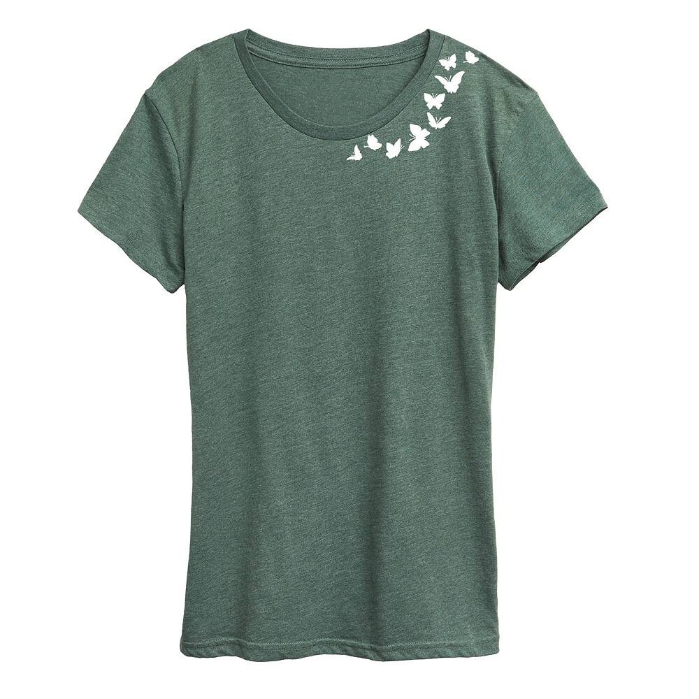 Женская футболка с рисунком бабочек Licensed Character, цвет Heather Green
Женская футболка с рисунком бабочек Licensed Character, цвет Heather Green