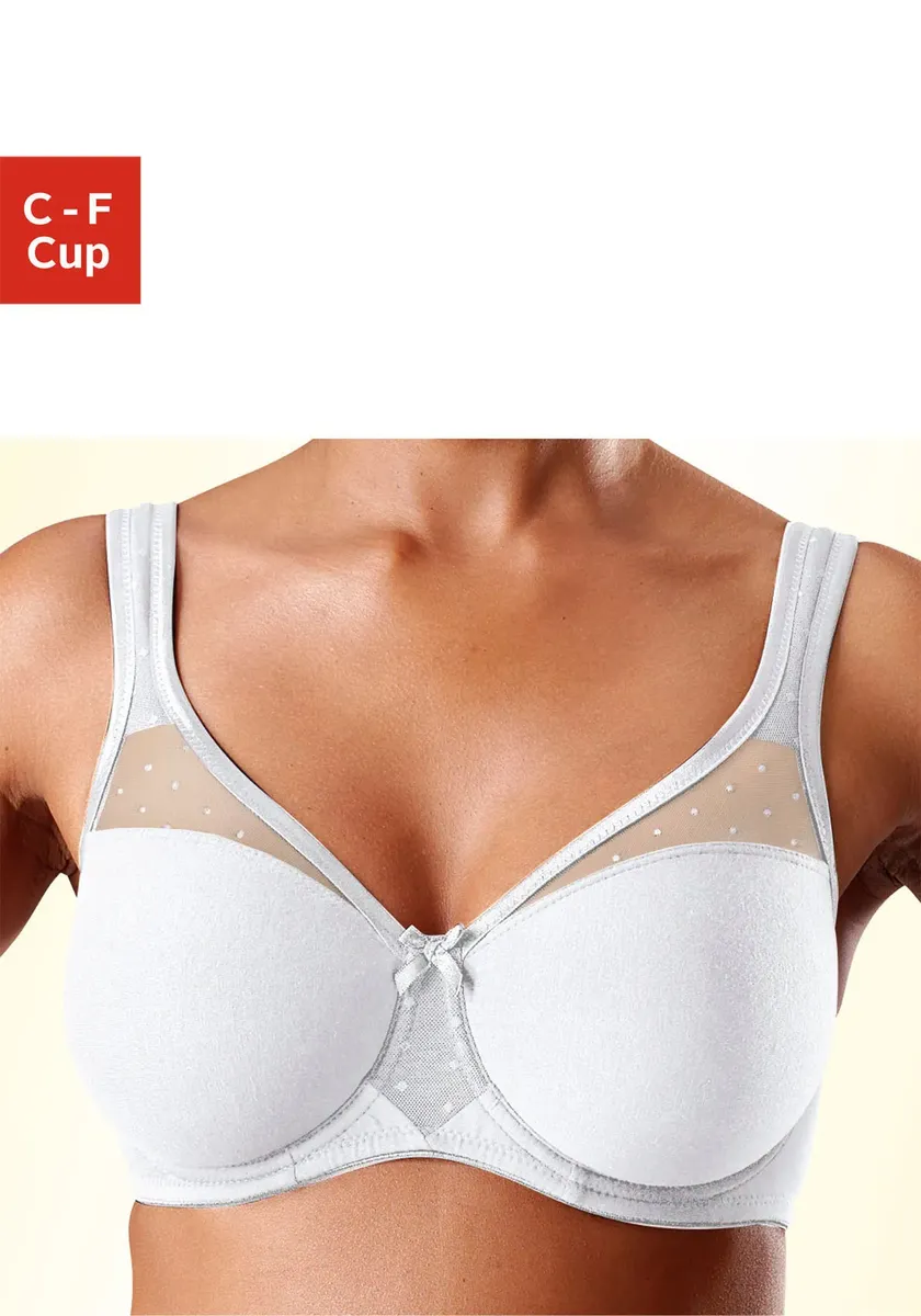 Бюстгальтер-минимайзер Nuance на косточках и вставкой из точечной сетки, белый
Бюстгальтер-минимайзер Nuance на косточках и вставкой из точечной сетки, белый