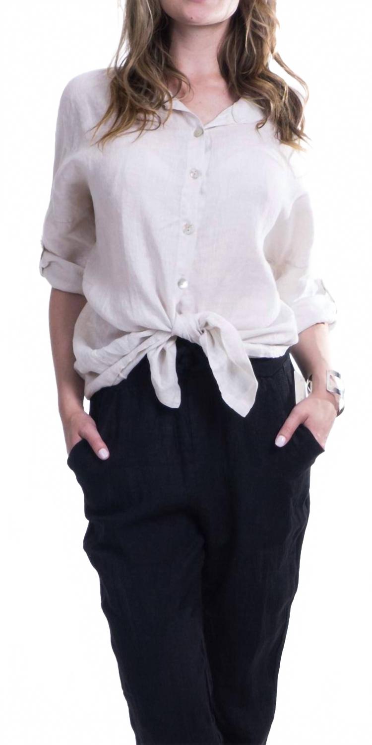 Льняная блузка на пуговицах Ottavia песочного цвета Gigi Moda, песочный
Льняная блузка на пуговицах Ottavia песочного цвета Gigi Moda, песочный