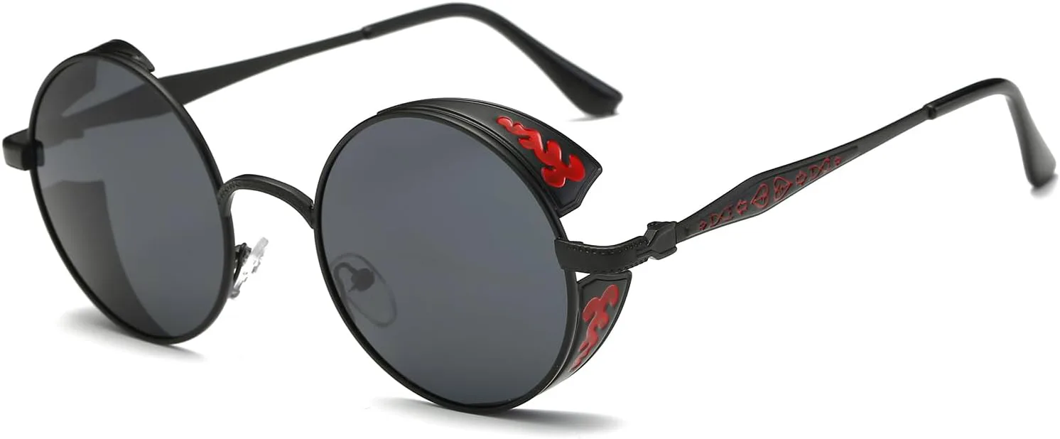 Солнцезащитные очки J&L Glasses Polarized Round Steampunk для женщин и мужчин в готическом стиле, металлическая оправа J&L Glasses, C - Black/Gray Polarized Lens
Солнцезащитные очки J&L Glasses Polarized Round Steampunk для женщин и мужчин в готическом стиле, металлическая оправа J&L Glasses, C - Black/Gray Polarized Lens