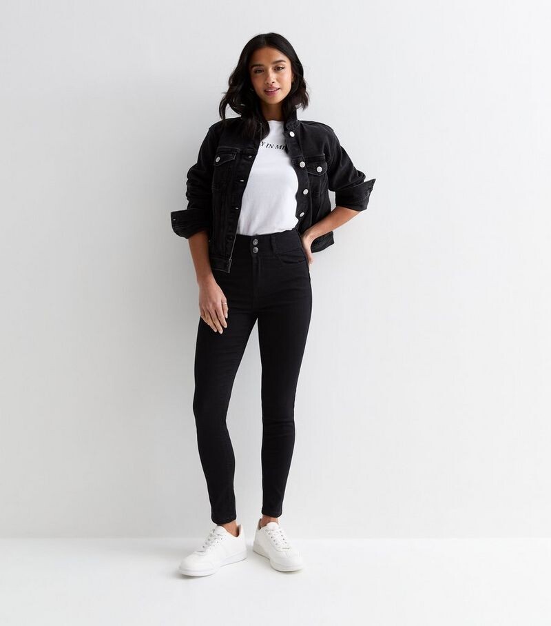 Миниатюрные черные джинсы скинни Lift & Shape с высокой талией Yazmin New Look, черный
Миниатюрные черные джинсы скинни Lift & Shape с высокой талией Yazmin New Look, черный