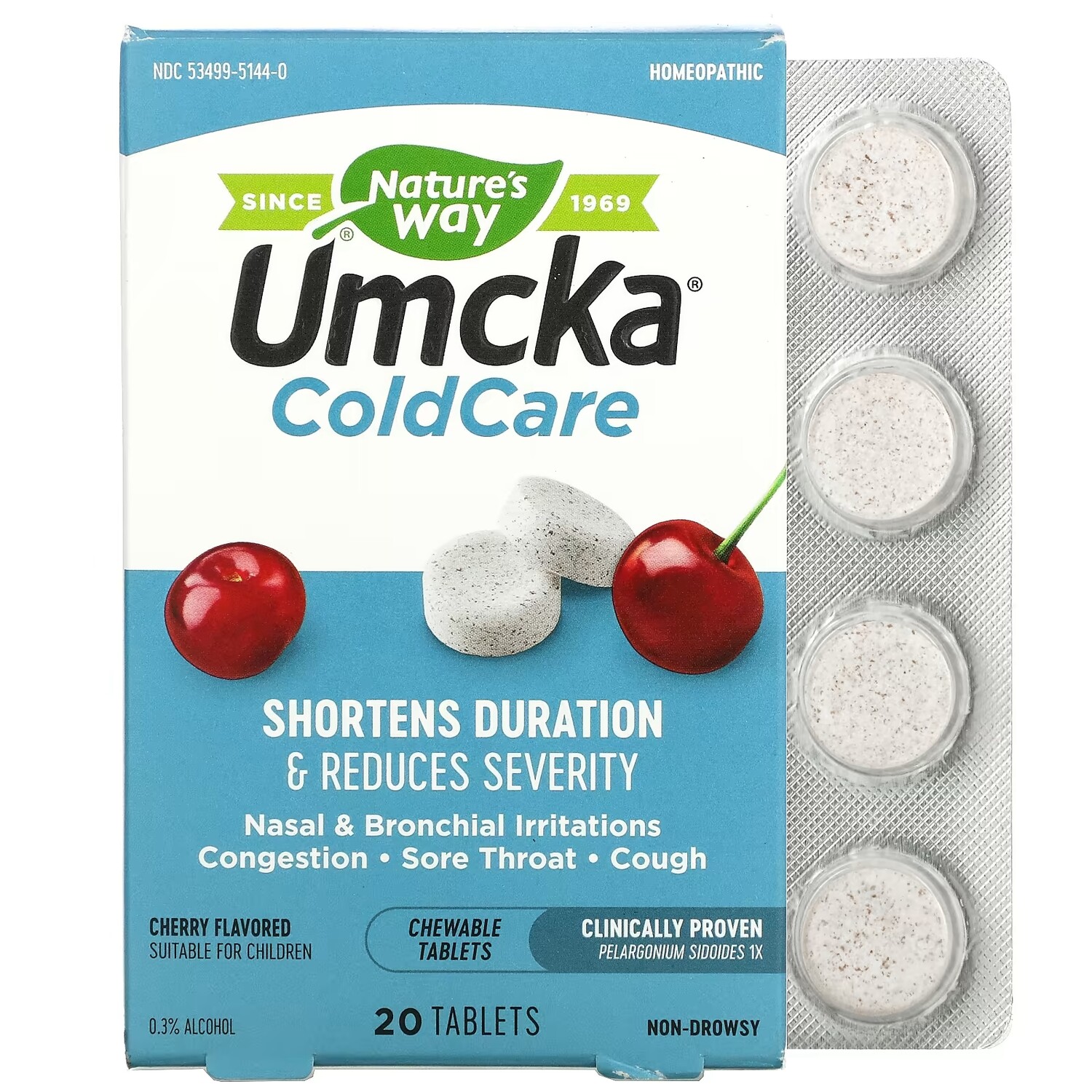 Средство Против Боли в Горле Nature's Way Umcka ColdCare, вишня, 20 таблеток
Средство Против Боли в Горле Nature's Way Umcka ColdCare, вишня, 20 таблеток