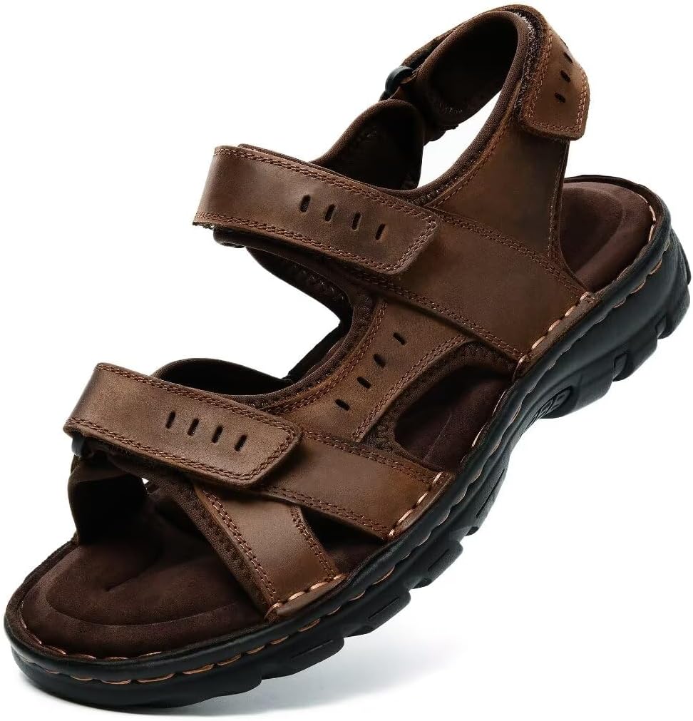 Мужские сандалии Arkbird, закрытый носок, кожаные рыбацкие для прогулок на открытом воздухе и спорта, летние, Coffee-90
Мужские сандалии Arkbird, закрытый носок, кожаные рыбацкие для прогулок на открытом воздухе и спорта, летние, Coffee-90