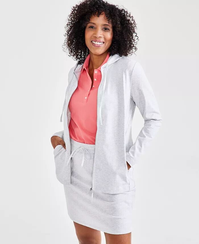 Женская толстовка с капюшоном на молнии спереди Style & Co, серебро
Женская толстовка с капюшоном на молнии спереди Style & Co, серебро