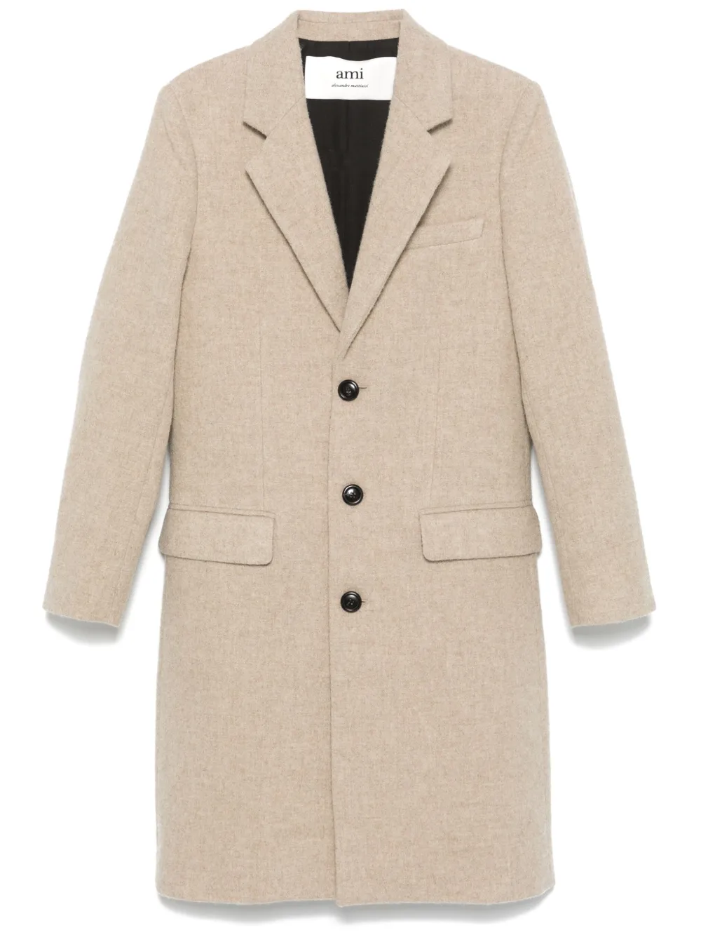 Шерстяное пальто AMI Paris, нейтральный 
Шерстяное пальто AMI Paris, нейтральный