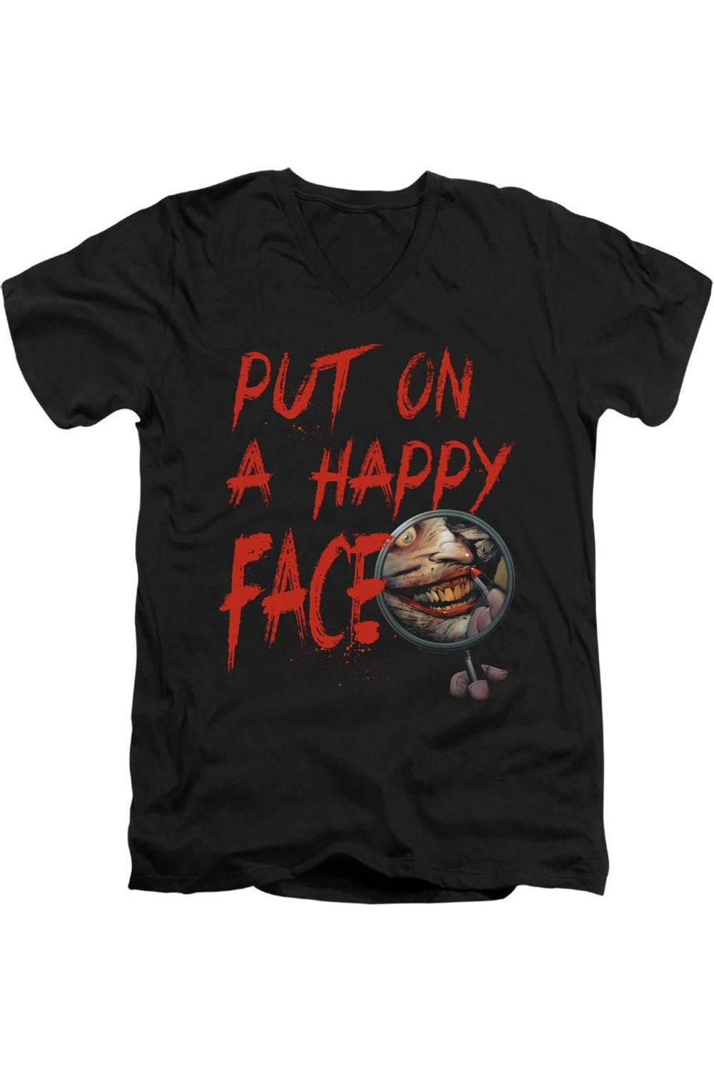 Футболка с коротким рукавом и V-образным вырезом для взрослых из премиального хлопка с изображением счастливого лица Бэтмена Gildan, черный
Футболка с коротким рукавом и V-образным вырезом для взрослых из премиального хлопка с изображением счастливого лица Бэтмена Gildan, черный