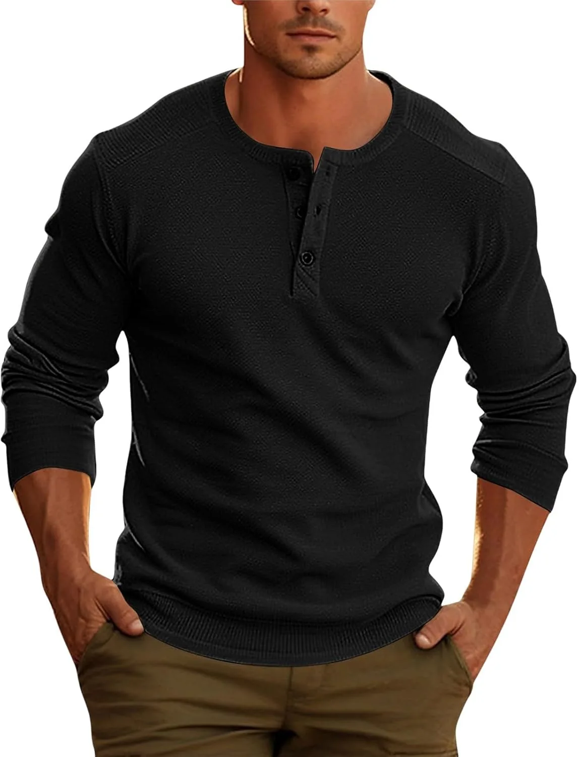 Мужская футболка Henley с длинным рукавом Muscle Fit для тренировок
Мужская футболка Henley с длинным рукавом Muscle Fit для тренировок