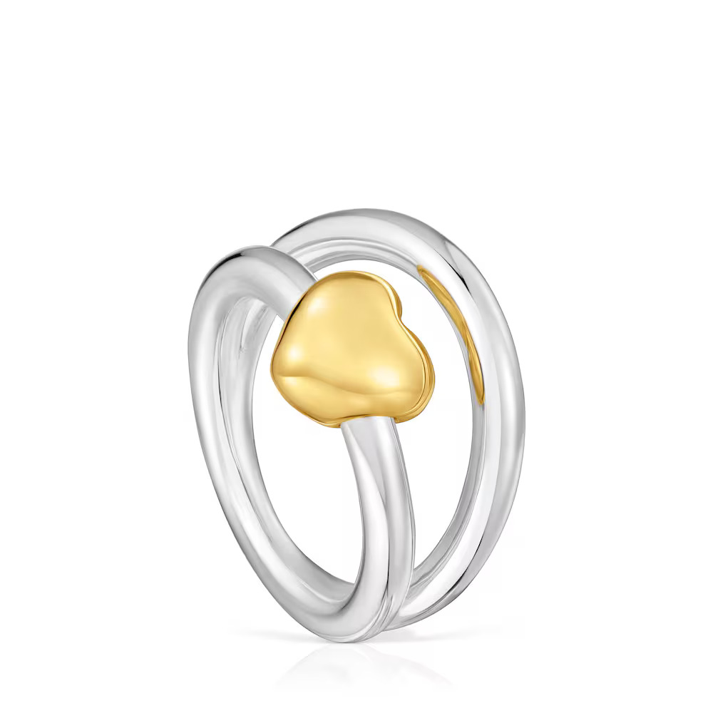 Кольцо Tous Flechazo Two-Tone Heart-Motif Double, серебро
Кольцо Tous Flechazo Two-Tone Heart-Motif Double, серебро