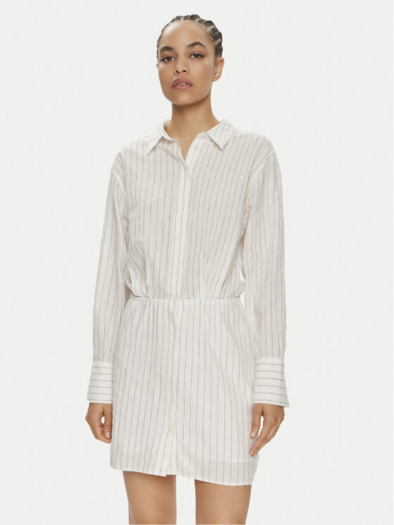 Платье-рубашка regular fit 22008 Gina Tricot, белый
Платье-рубашка regular fit 22008 Gina Tricot, белый