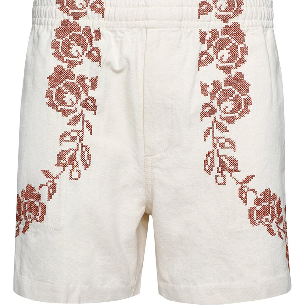 Шорты Bode Cross Stitched Rose Garland, бежевый/красно-коричневый
Шорты Bode Cross Stitched Rose Garland, бежевый/красно-коричневый