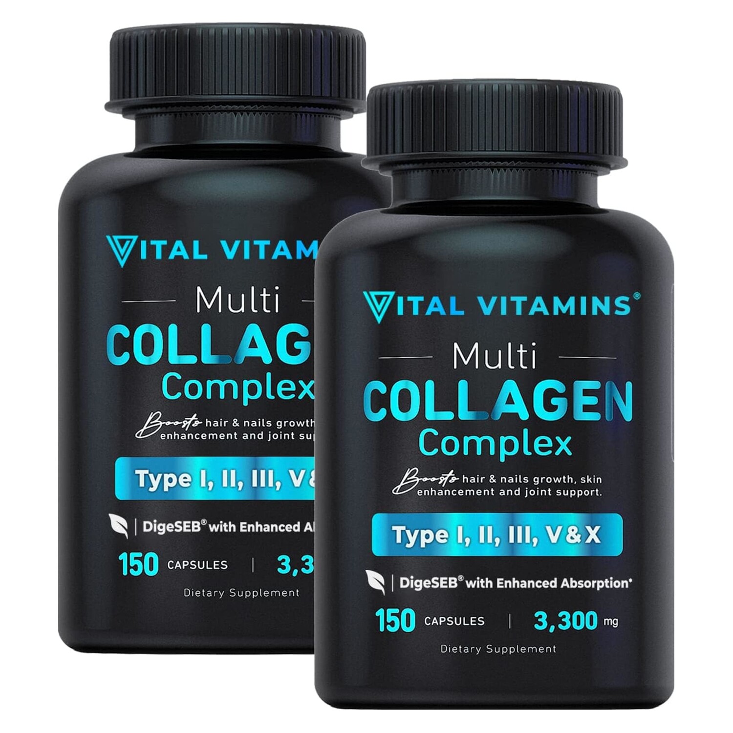 Коллаген Vital Vitamins Multi Complex Type I, II, III, V & X, 300 капсул 
Коллаген Vital Vitamins Multi Complex Type I, II, III, V & X, 300 капсул