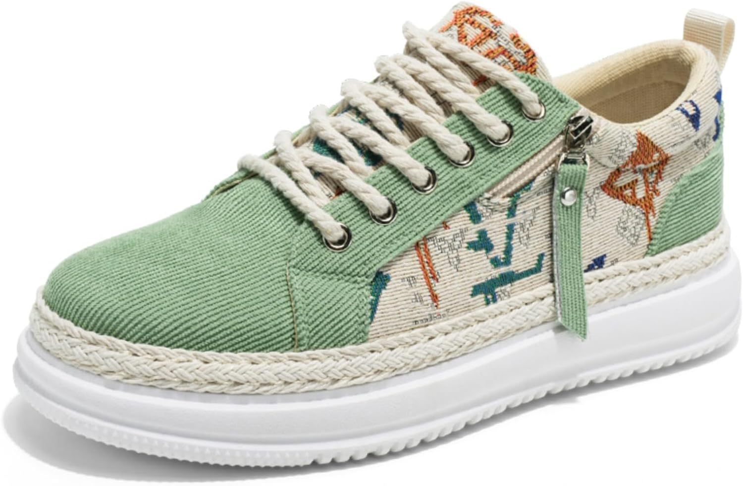 Мужские повседневные кроссовки с узорчатым дизайном, верх из вельвета/тканя/денима, боковая молния и шнуровка, плетеная подошва для breathable ежедневной носки - несколько стилей Lshwcift, зеленый
Мужские повседневные кроссовки с узорчатым дизайном, верх из вельвета/тканя/денима, боковая молния и шнуровка, плетеная подошва для breathable ежедневной носки - несколько стилей Lshwcift, зеленый