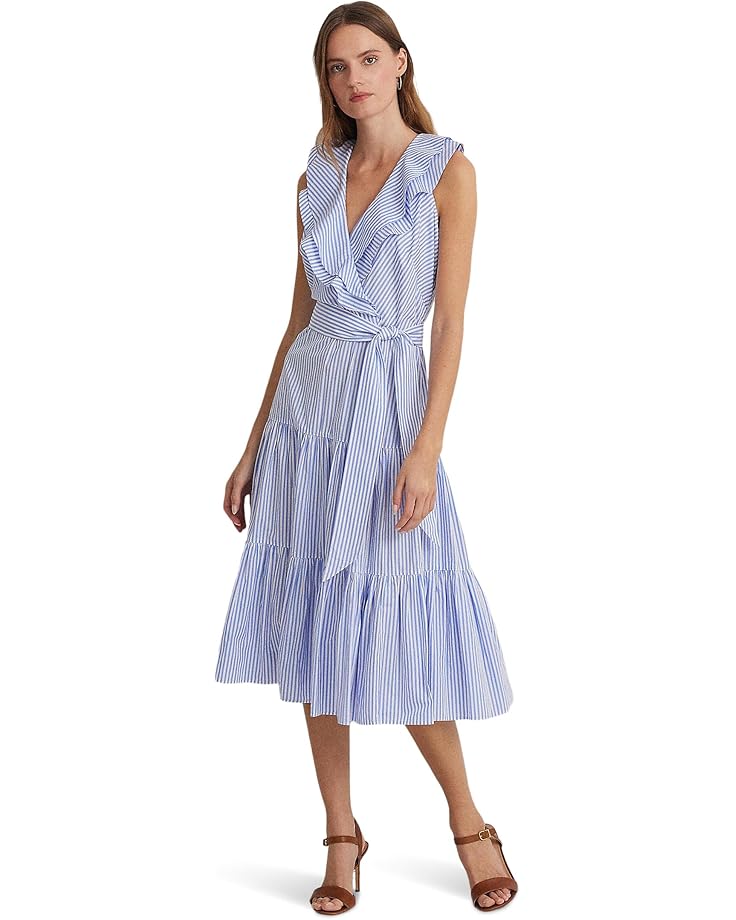 Платье Lauren Ralph Lauren Striped Cotton Broadcloth Surplice Dress, цвет Blue/White
Платье Lauren Ralph Lauren Striped Cotton Broadcloth Surplice Dress, цвет Blue/White