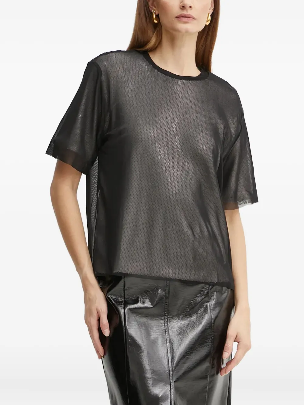 Футболка с круглым вырезом и пайетками Enviro Boss, черный
Футболка с круглым вырезом и пайетками Enviro Boss, черный