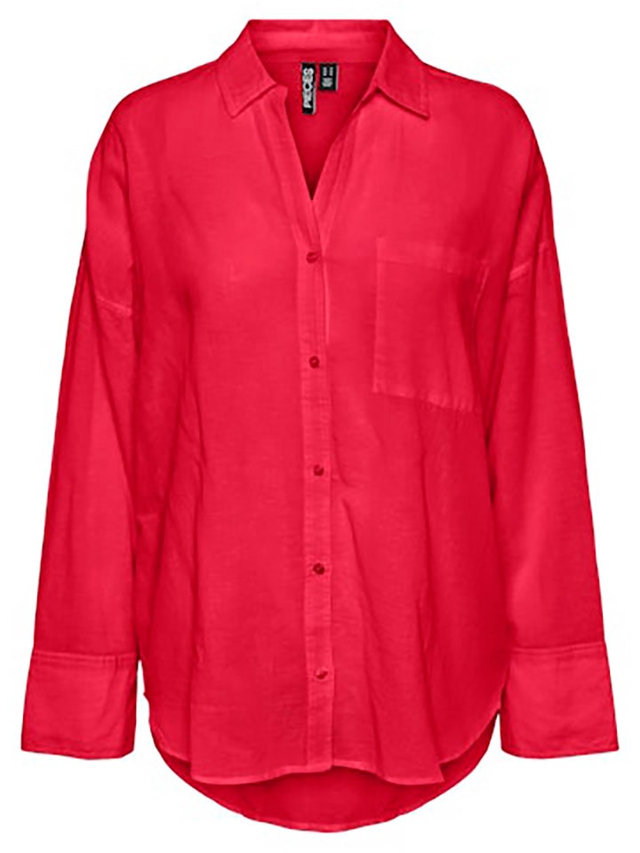 Блузка Pieces, красный 
Блузка Pieces, красный