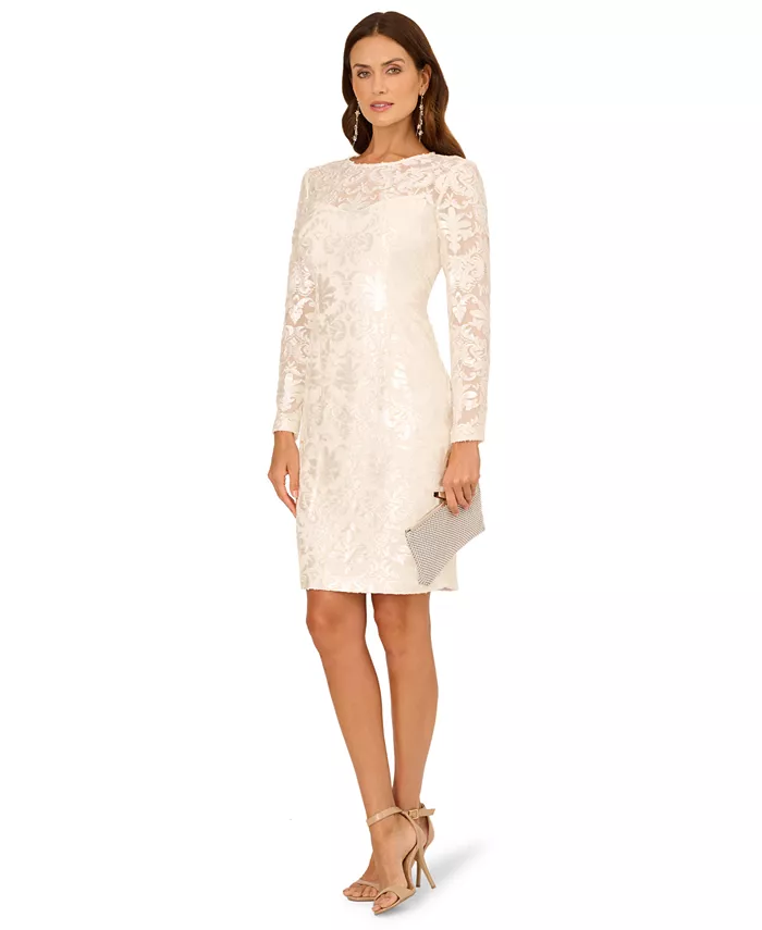 Женское платье-футляр из бархата Burnout Adrianna Papell, слоновая кость/кремовый
Женское платье-футляр из бархата Burnout Adrianna Papell, слоновая кость/кремовый