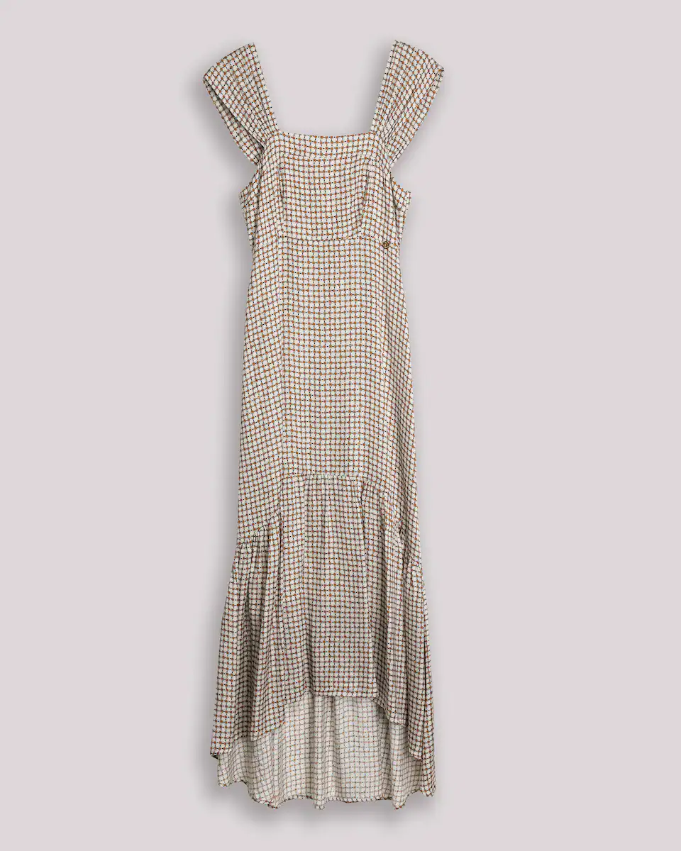 Длинное платье Avril с квадратным вырезом и оборкой в цветочный принт Dolores Promesas, бежевый
Длинное платье Avril с квадратным вырезом и оборкой в цветочный принт Dolores Promesas, бежевый