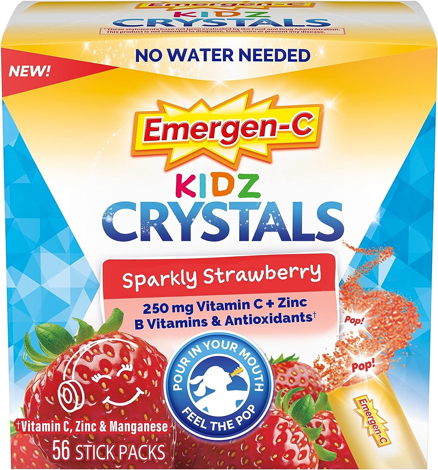 Витамин С для детей Emergen-C Kidz Crystals Sparkly Strawberry, 56 стиков
Витамин С для детей Emergen-C Kidz Crystals Sparkly Strawberry, 56 стиков