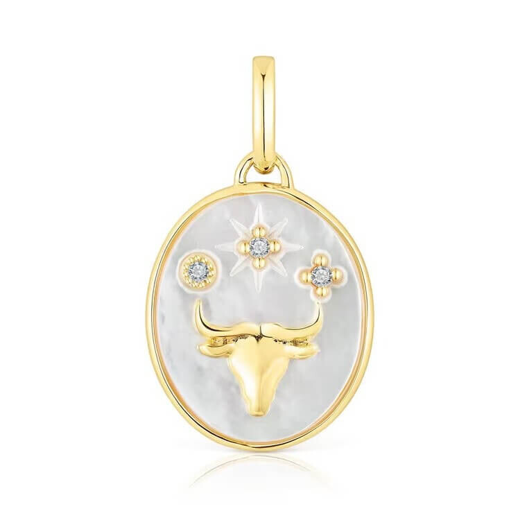 Подвеска Tous Horoscope Taurus, серебро позолоченное/перламутр/топазы
Подвеска Tous Horoscope Taurus, серебро позолоченное/перламутр/топазы