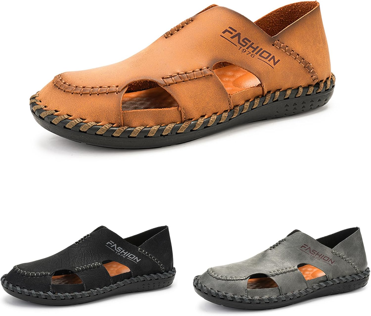 Мужские ручной работы сшитые повседневные сандалии для рыбалки, закрытый носок, дышащие сандалии с отверстиями, на пуантах, для пляжа Difaback, коричневый
Мужские ручной работы сшитые повседневные сандалии для рыбалки, закрытый носок, дышащие сандалии с отверстиями, на пуантах, для пляжа Difaback, коричневый