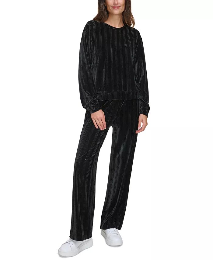 Женский бархатный топ в рубчик Marc New York, черный
Женский бархатный топ в рубчик Marc New York, черный