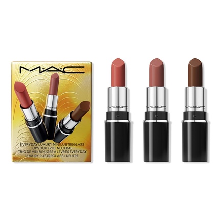 Мини-набор из 3 помад для губ Everyday Luxury Lustreglass Mac
Мини-набор из 3 помад для губ Everyday Luxury Lustreglass Mac