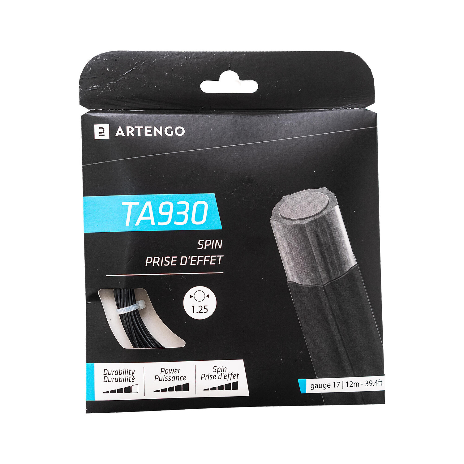 Теннисная струна TA 930 Spin 1,25 мм, моноволокно, черная ARTENGO
Теннисная струна TA 930 Spin 1,25 мм, моноволокно, черная ARTENGO