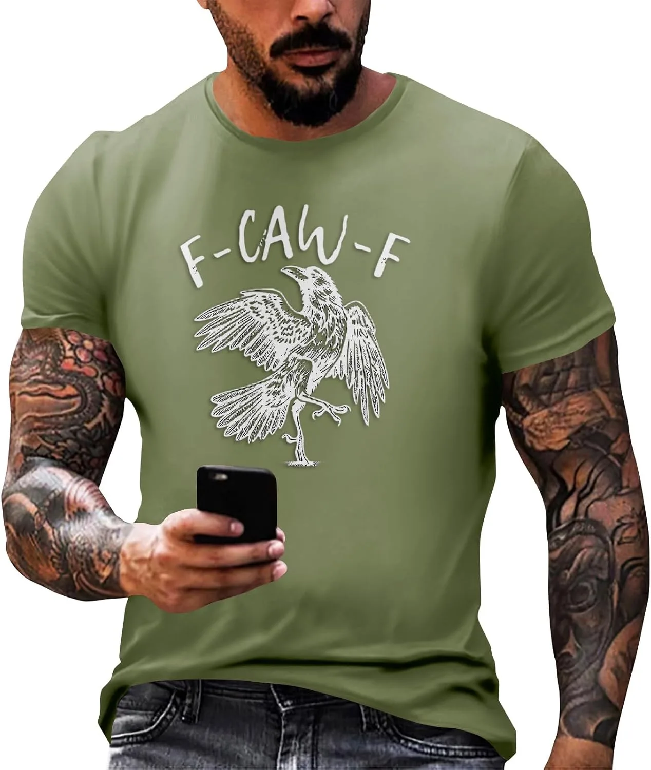 Мужская футболка с принтом F-caw-F Crow, короткий рукав FQZWONG
Мужская футболка с принтом F-caw-F Crow, короткий рукав FQZWONG