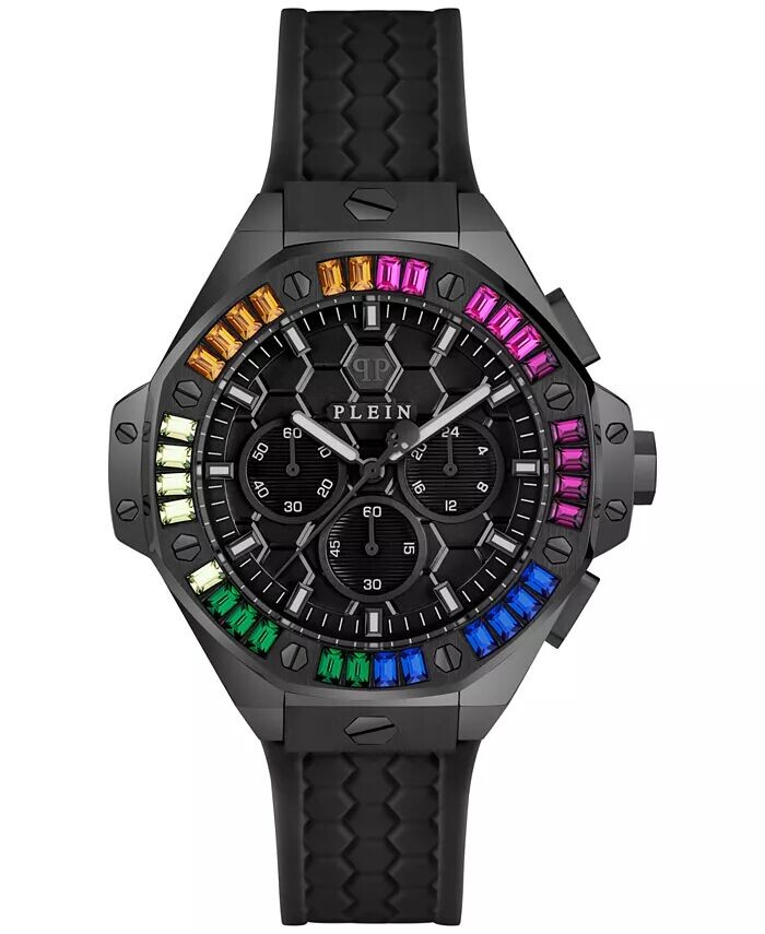Часы унисекс с хронографом, черный силиконовый ремешок, 42 мм Philipp Plein, черный
Часы унисекс с хронографом, черный силиконовый ремешок, 42 мм Philipp Plein, черный