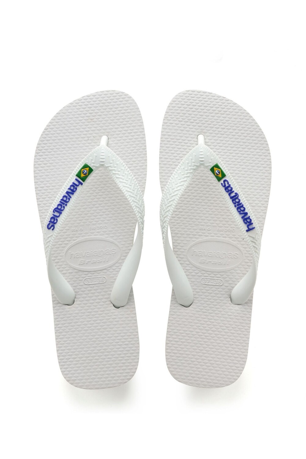 Шлепанцы с логотипом бразильского флага Havaianas, белый
Шлепанцы с логотипом бразильского флага Havaianas, белый