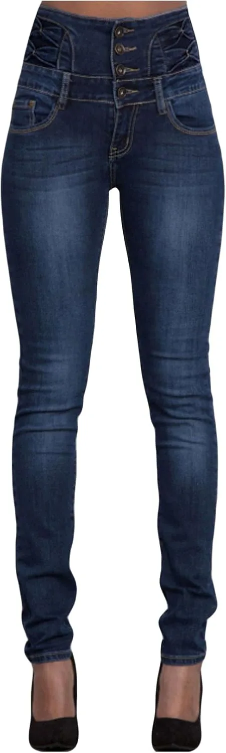 Женские брюки Skinny Jeans на пуговицах с высокой талией Jueshanzj
Женские брюки Skinny Jeans на пуговицах с высокой талией Jueshanzj