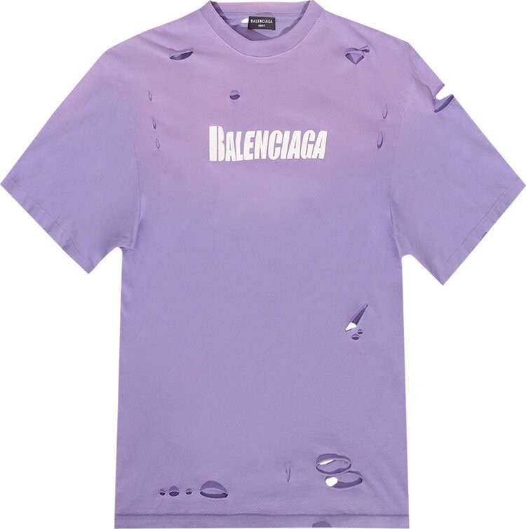 Футболка Balenciaga Boxy T-Shirt 'Purple/White', фиолетовый 
Футболка Balenciaga Boxy T-Shirt 'Purple/White', фиолетовый