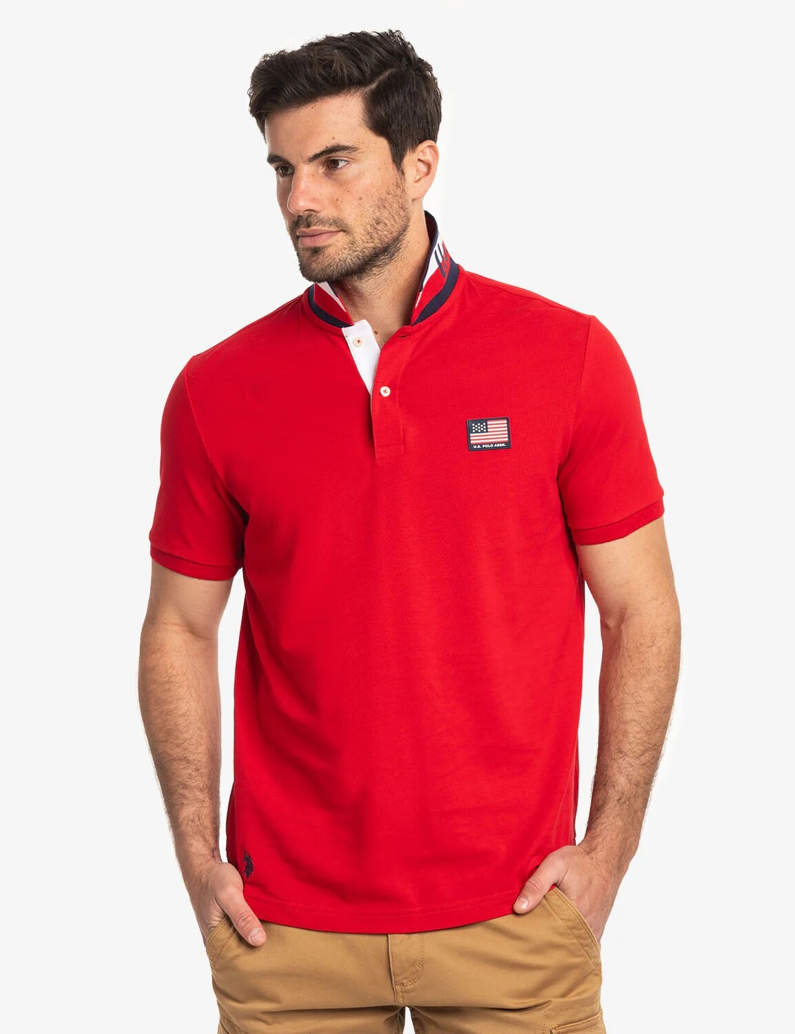 Футболка поло U.S. Polo Assn. Flag Pique With Under Collar Detail, красный
Футболка поло U.S. Polo Assn. Flag Pique With Under Collar Detail, красный