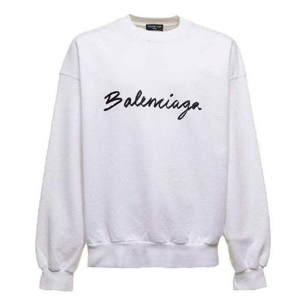 Свитер script logo crewneck sweatshirt 'white' Balenciaga, белый 
Свитер script logo crewneck sweatshirt 'white' Balenciaga, белый