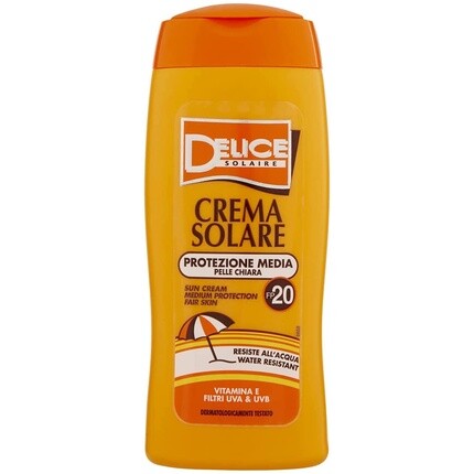 Солнцезащитный крем средней защиты Spf 20 для светлой кожи 250мл, Delice
Солнцезащитный крем средней защиты Spf 20 для светлой кожи 250мл, Delice