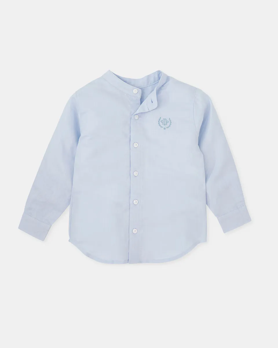 Рубашка для мальчика с длинными рукавами и воротником Мао Tutto Piccolo, светло-голубой
Рубашка для мальчика с длинными рукавами и воротником Мао Tutto Piccolo, светло-голубой