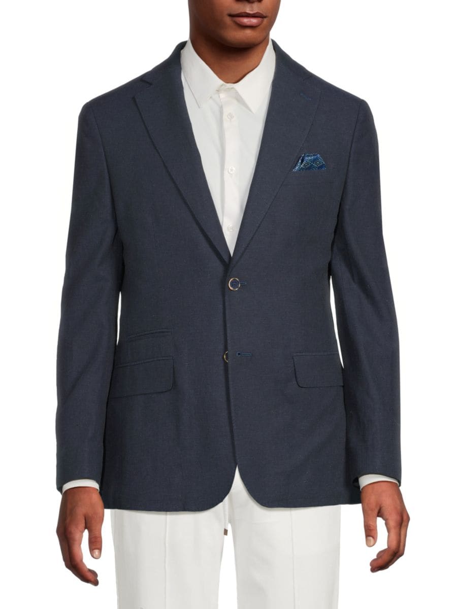 Приталенный блейзер из смесовой льняной ткани Tallia, индиго
Приталенный блейзер из смесовой льняной ткани Tallia, индиго