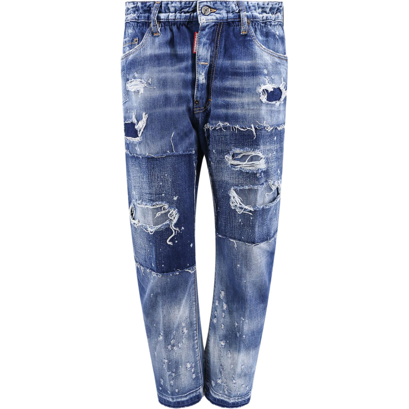 Прямые джинсы с потертостями DSQUARED 2, синий
Прямые джинсы с потертостями DSQUARED 2, синий