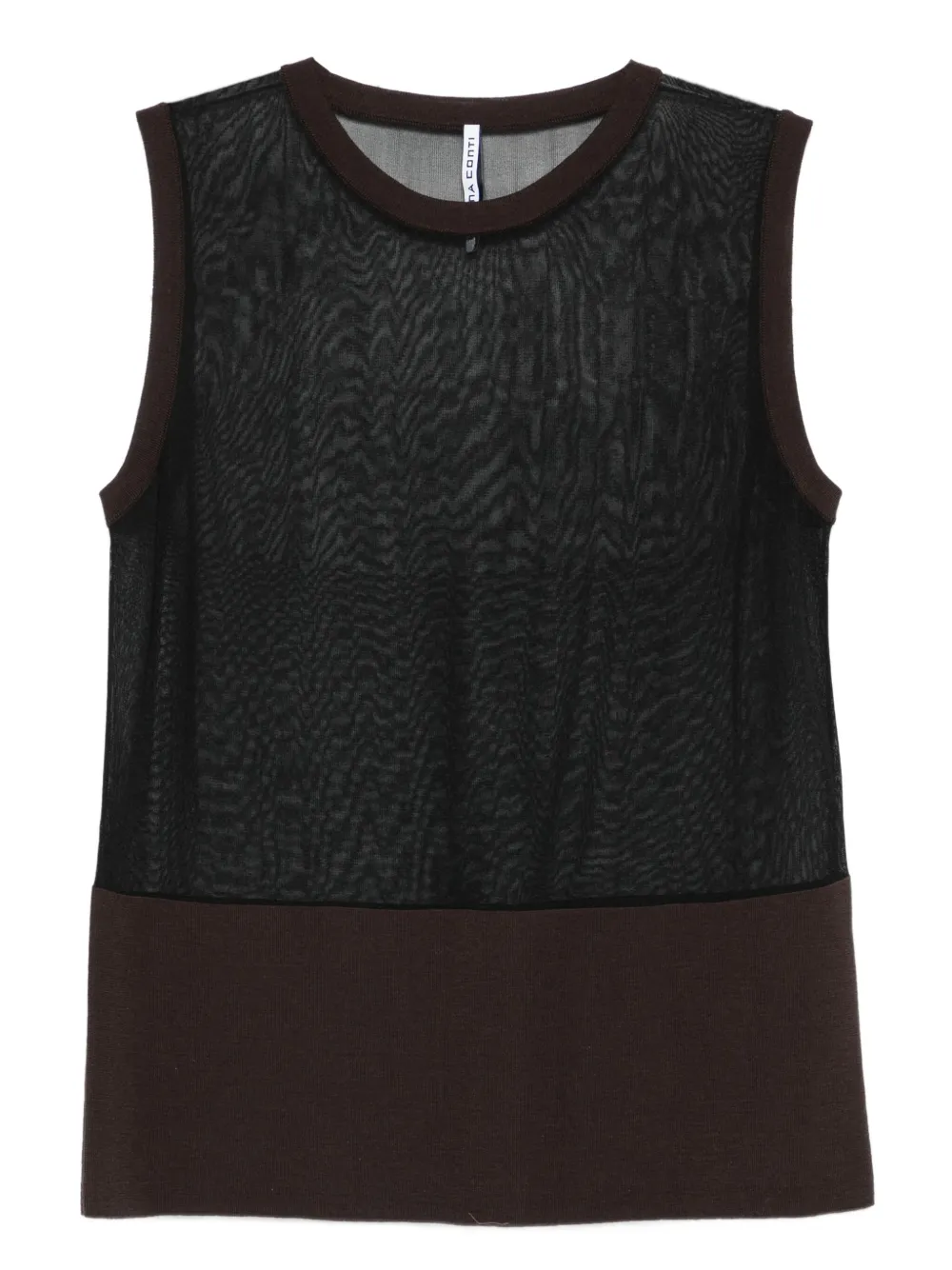 Топ с сетчатыми вставками Liviana Conti, коричневый
Топ с сетчатыми вставками Liviana Conti, коричневый