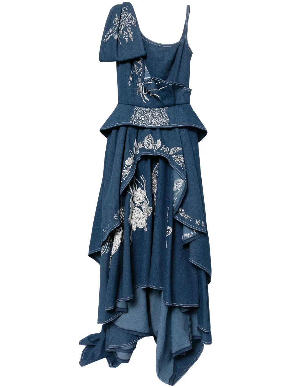 Джинсовое платье макси с цветочной вышивкой Saiid Kobeisy, синий
Джинсовое платье макси с цветочной вышивкой Saiid Kobeisy, синий