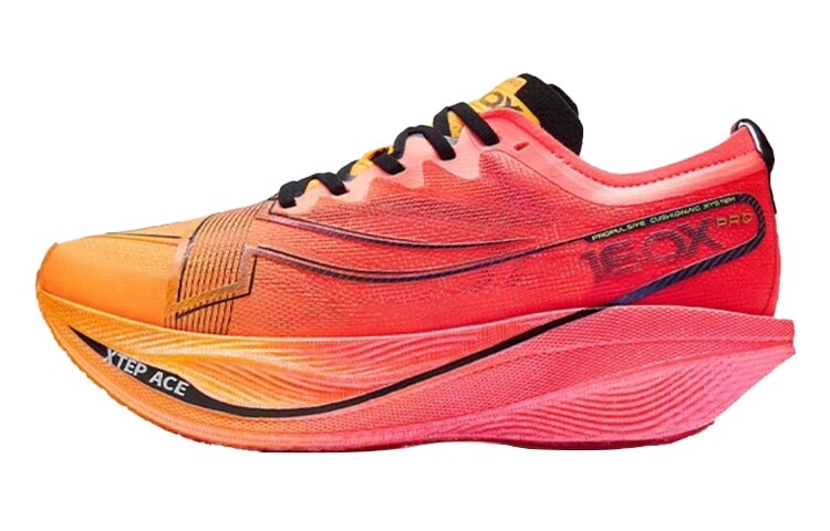 Кроссовки для бега Racing 160X 5.0 PRO мужские с низким верхом флуоресцентные абрикосово-оранжевые/лазерно-красные Xtep
Кроссовки для бега Racing 160X 5.0 PRO мужские с низким верхом флуоресцентные абрикосово-оранжевые/лазерно-красные Xtep