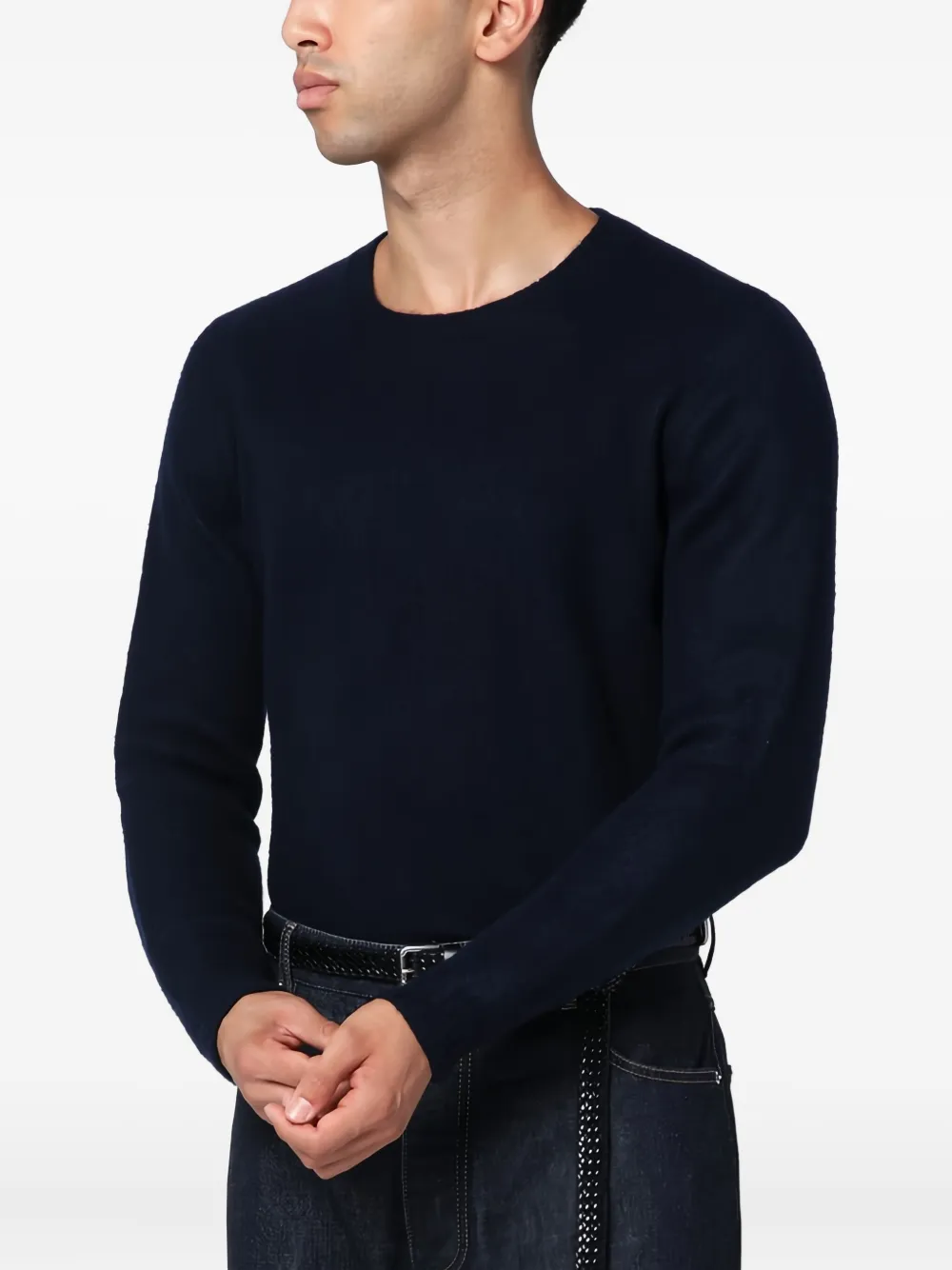 Свитер с круглым вырезом Drumohr, синий 
Свитер с круглым вырезом Drumohr, синий