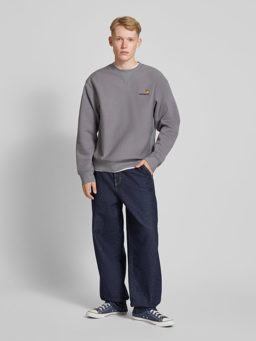 Свитшот с ребристыми манжетами модель «AMERICAN» Carhartt Work In Progress, графит
Свитшот с ребристыми манжетами модель «AMERICAN» Carhartt Work In Progress, графит