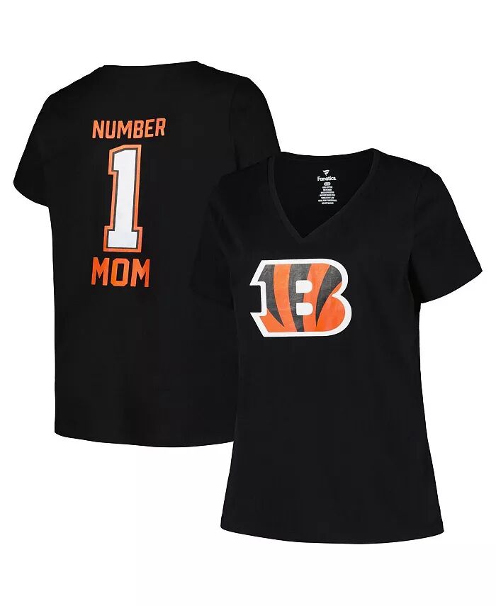 Женская черная футболка Cincinnati Bengals Plus Size Mother's Day 1 Mom с V-образным вырезом Fanatics
Женская черная футболка Cincinnati Bengals Plus Size Mother's Day 1 Mom с V-образным вырезом Fanatics